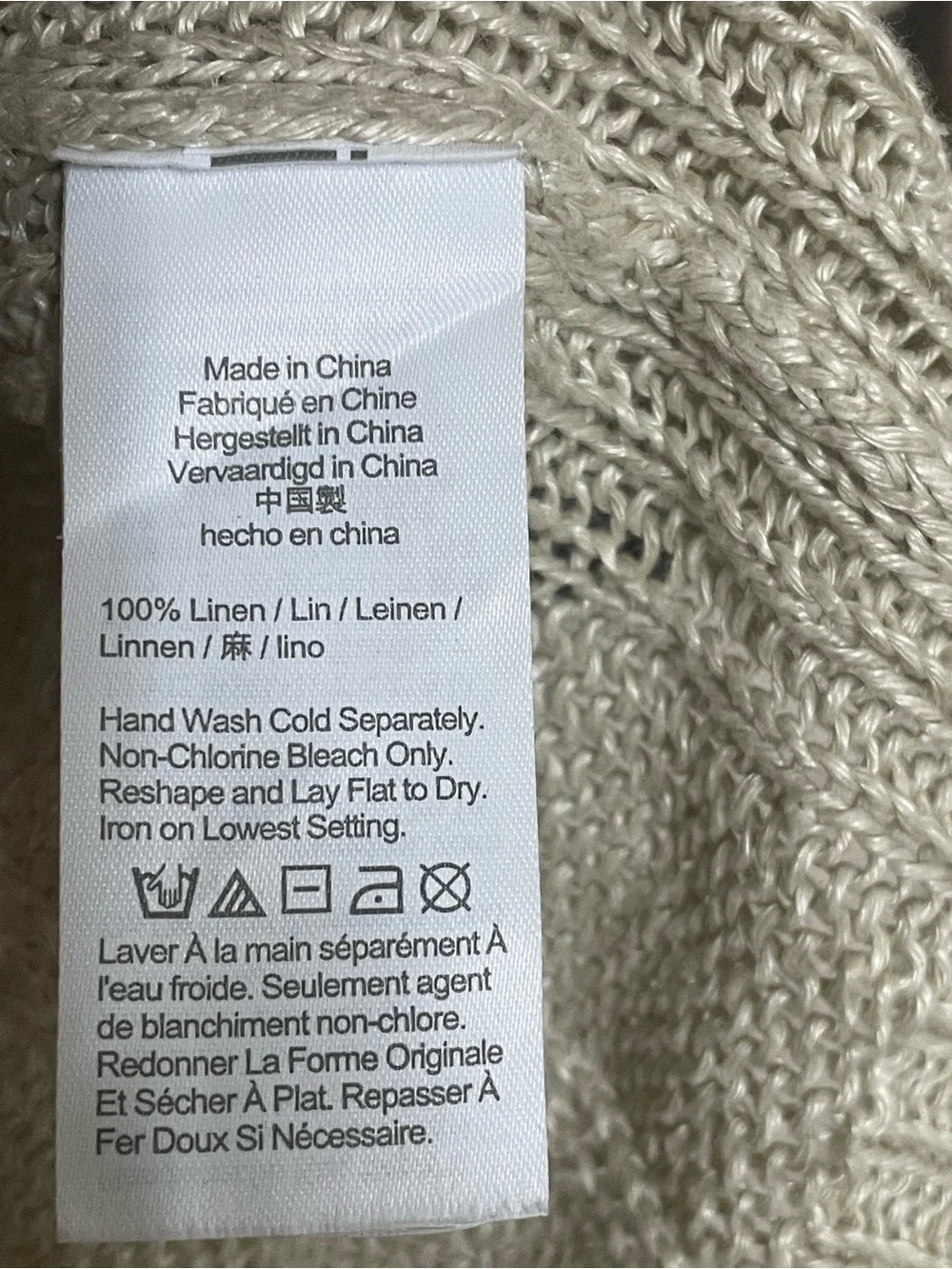 J.Crew 100% Linen Knit Sweater Top Size XS